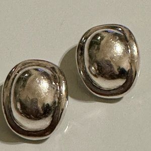 Vintage 925 Sterling Silver 925 TS-91 Mexico Clip Earrings 17.3 g